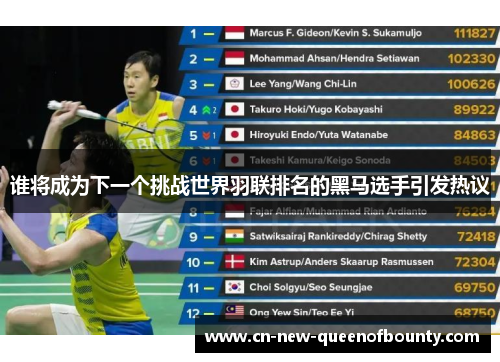 谁将成为下一个挑战世界羽联排名的黑马选手引发热议