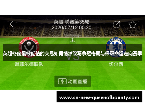 英超冬窗最被低估的交易如何悄然改写争冠格局与保级命运走向赛季 英超冬窗最被低估的交易如何悄然改写争冠格局与保级命运走向赛季